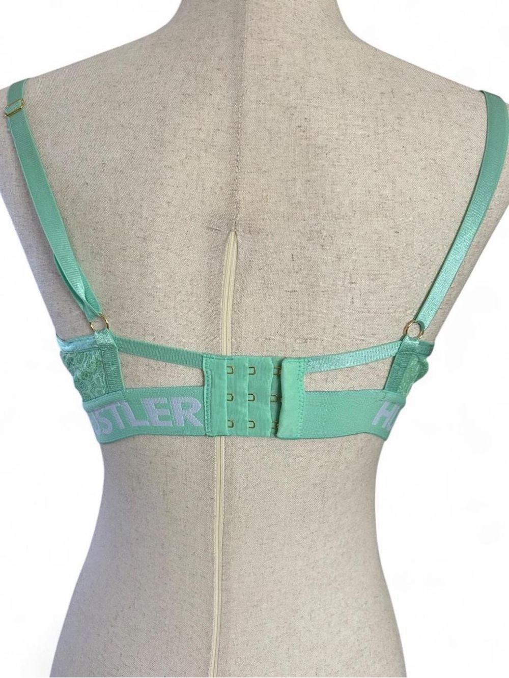 Hustler Hollywood Mint Lace Bralette with Strappy Front - Picture 4 of 7